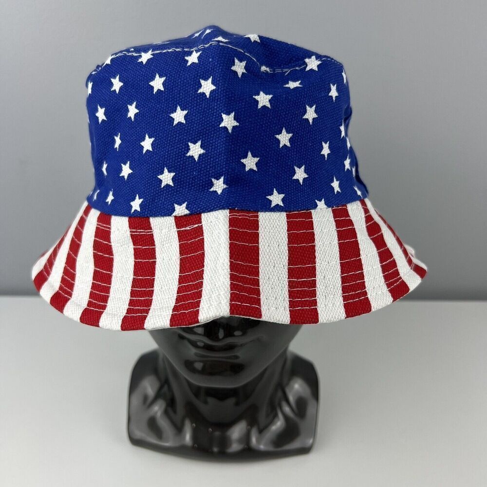 American Flag Unisex Bucket Hat Patriotic Stars Stripes USA United States